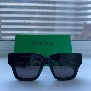Bottega Veneta Black Square Sunglasses
